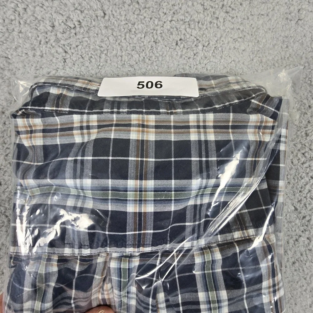 Carhartt Shirt Mens Large Plaid Short Sleeve Cotton Button Up - Picture 12 of 12